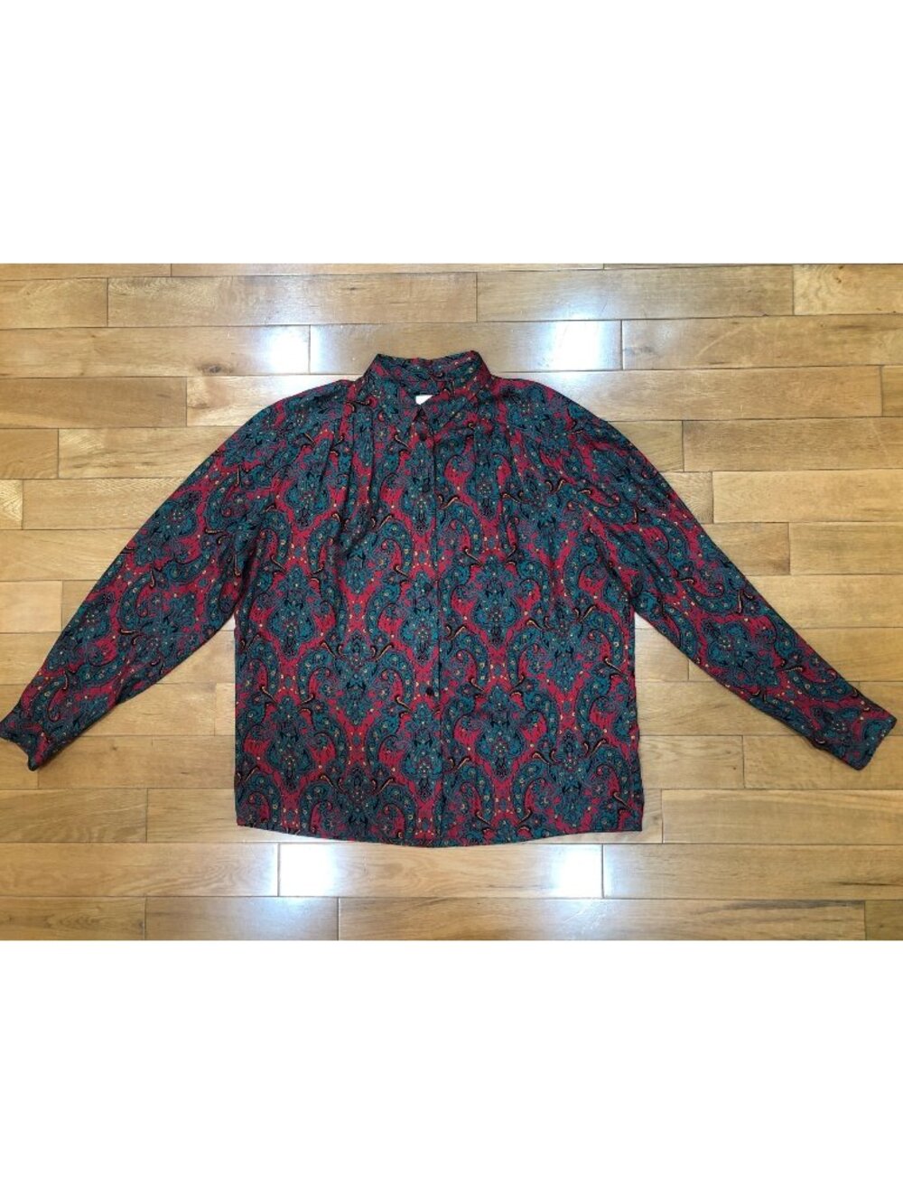 VTG Pendleton Country Sophisticates Paisley Blouse Size 20 Tall Rayon Wool USA
